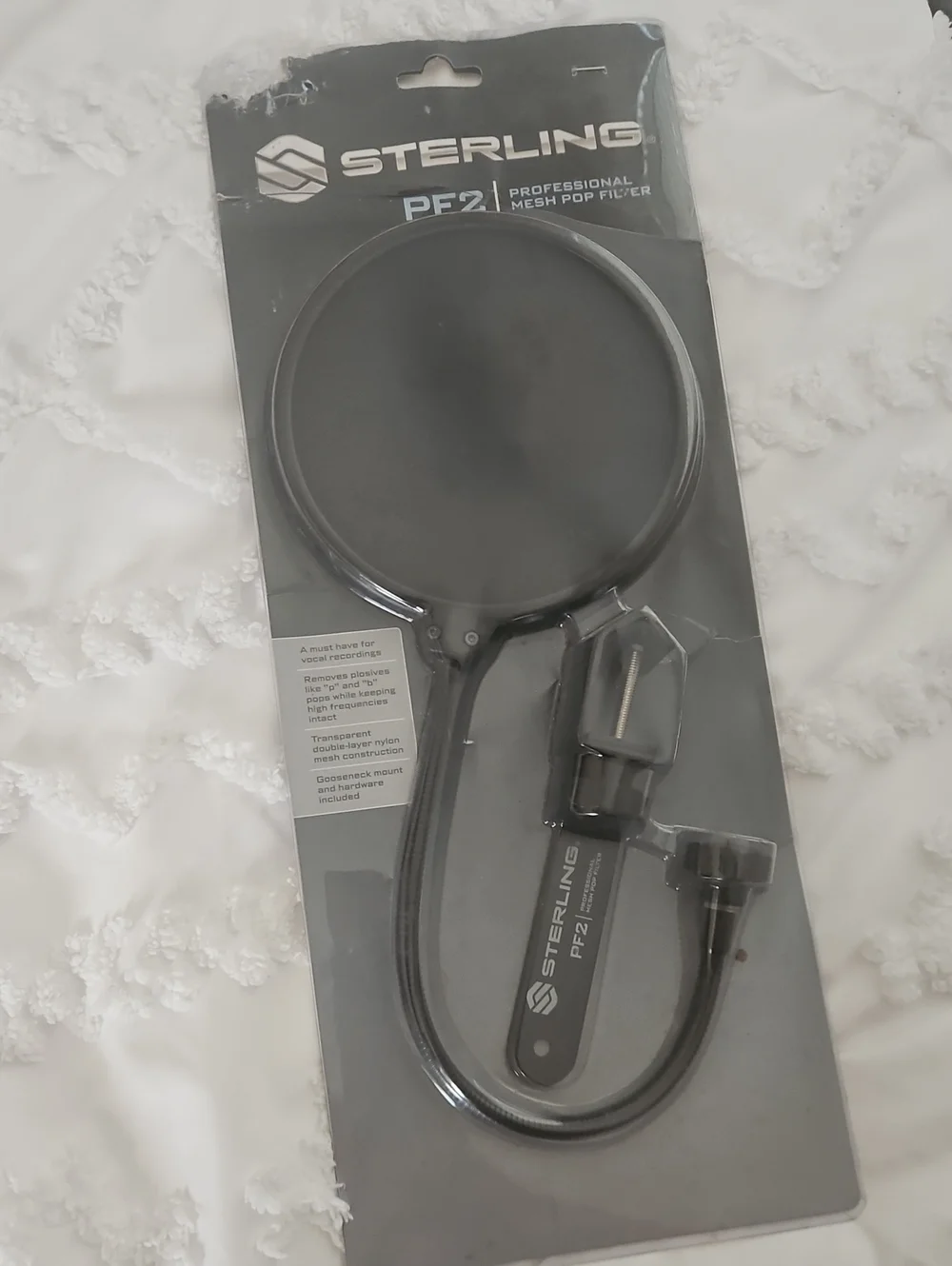 Sterling PF2 Black Mesh Pop Filter for Microphones